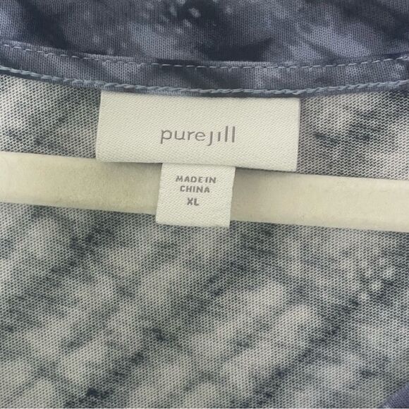 Pure Jill by J. Jill Cotton Modal Long SLeeve Tunic Blue White XL #AG - Picture 4 of 8